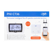 Termostat inteligent PNI CT36 WiFi, control prin Tuya Smart, programabil, funcție OWD și antifreeze